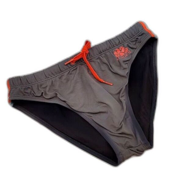 Sundek Other - Sundek Gray Orange Swim Brief Double Lined Pool Party Circuit Party Swim Sz. S
